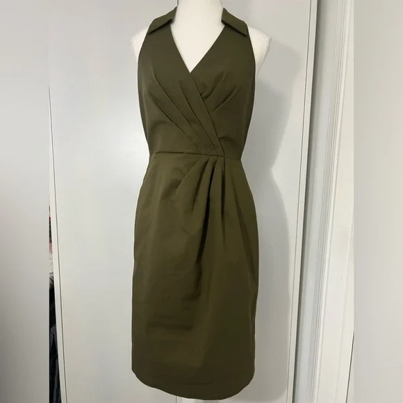 Adrianna Papell Olive Green Midi Dress - Picture 8 of 10
